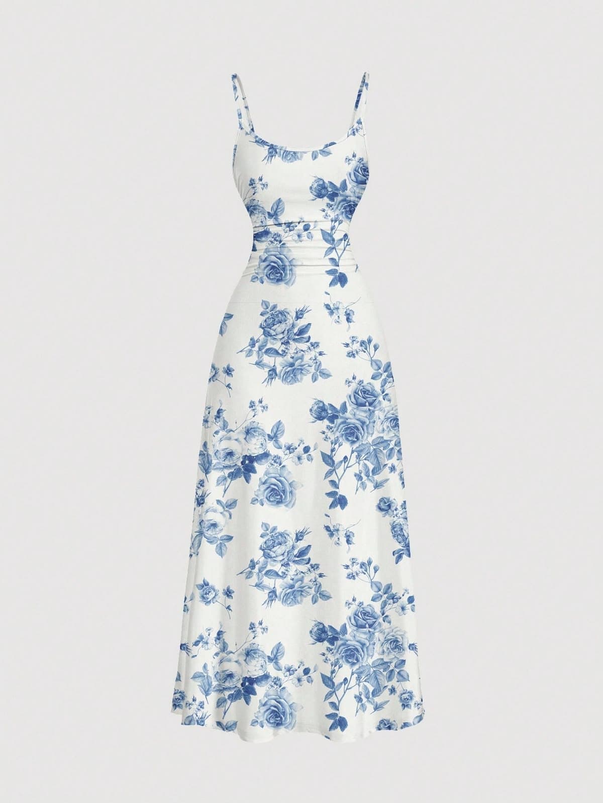 Robe imprimée florale bleue